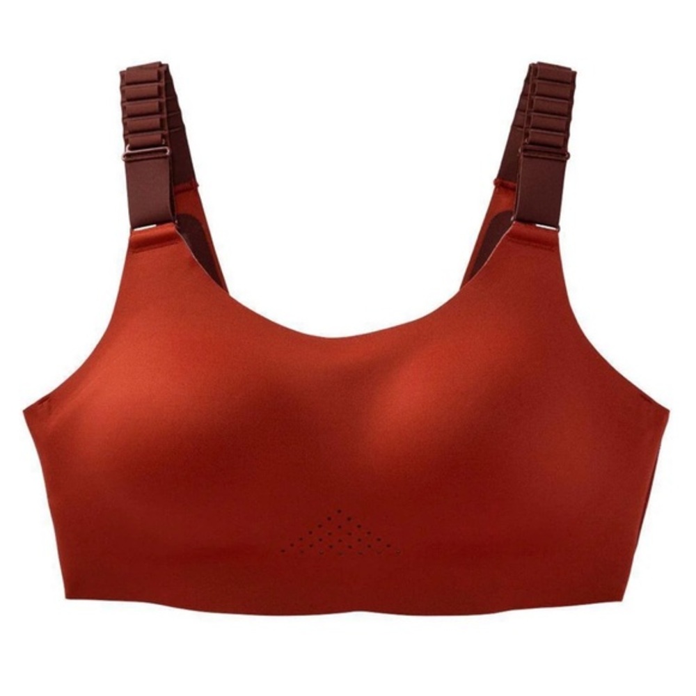 Brooks Dare Scoopback 2.0 Run High Impact Molded Cups Sports Bra Terracotta Red